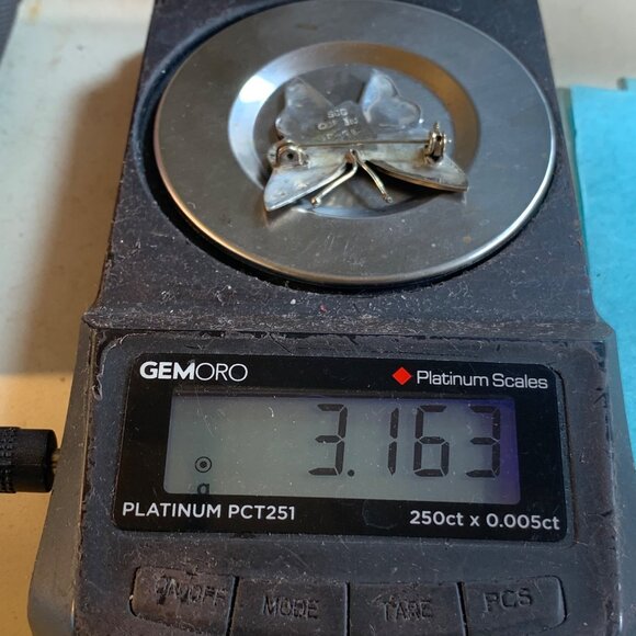 Vintage Sterling Silver 925 Mexico Abalone Butterfly Brooch 1.25" x 1.4" - Picture 11 of 11